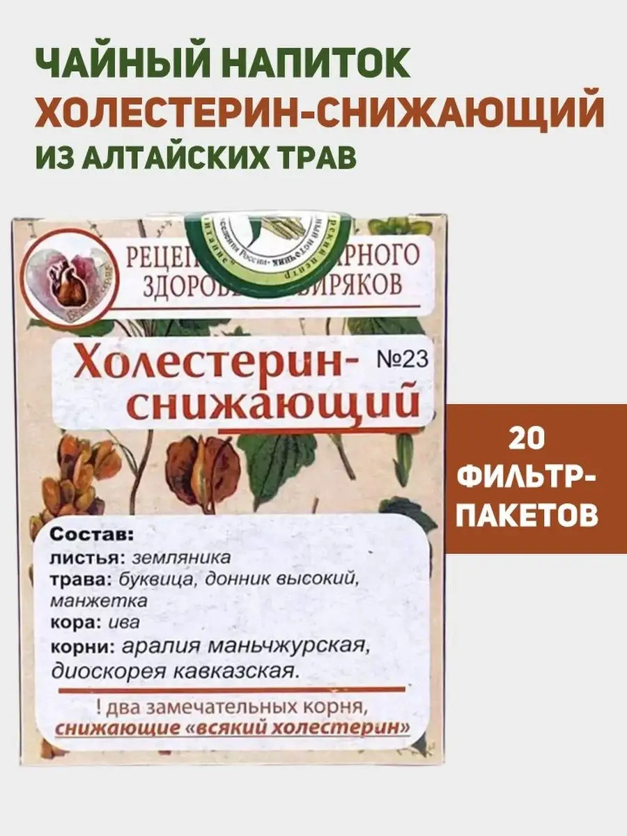 Чайный напиток для снижения халестерина в организме